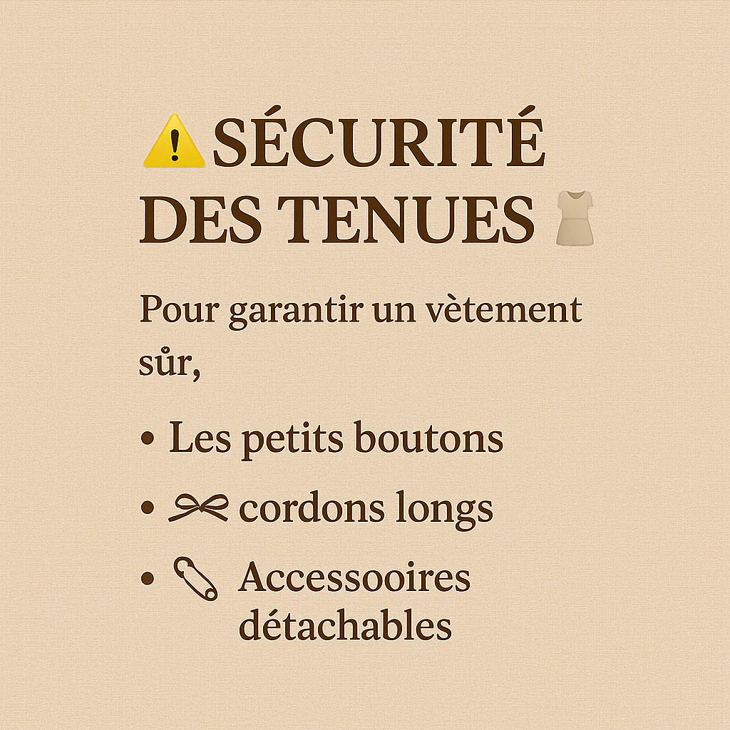 👶 Accessoires sur les tenues enfants : 6 points à vérifier avant d’acheter