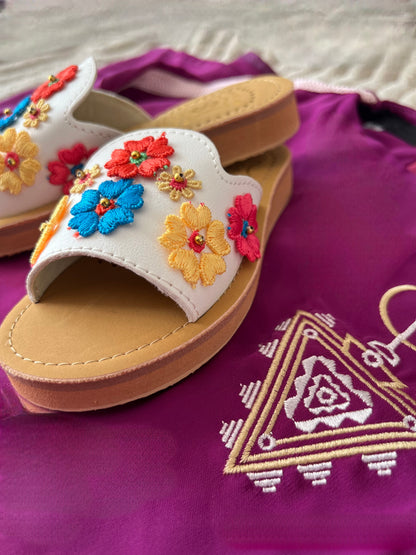 Sandales blanches pour filles