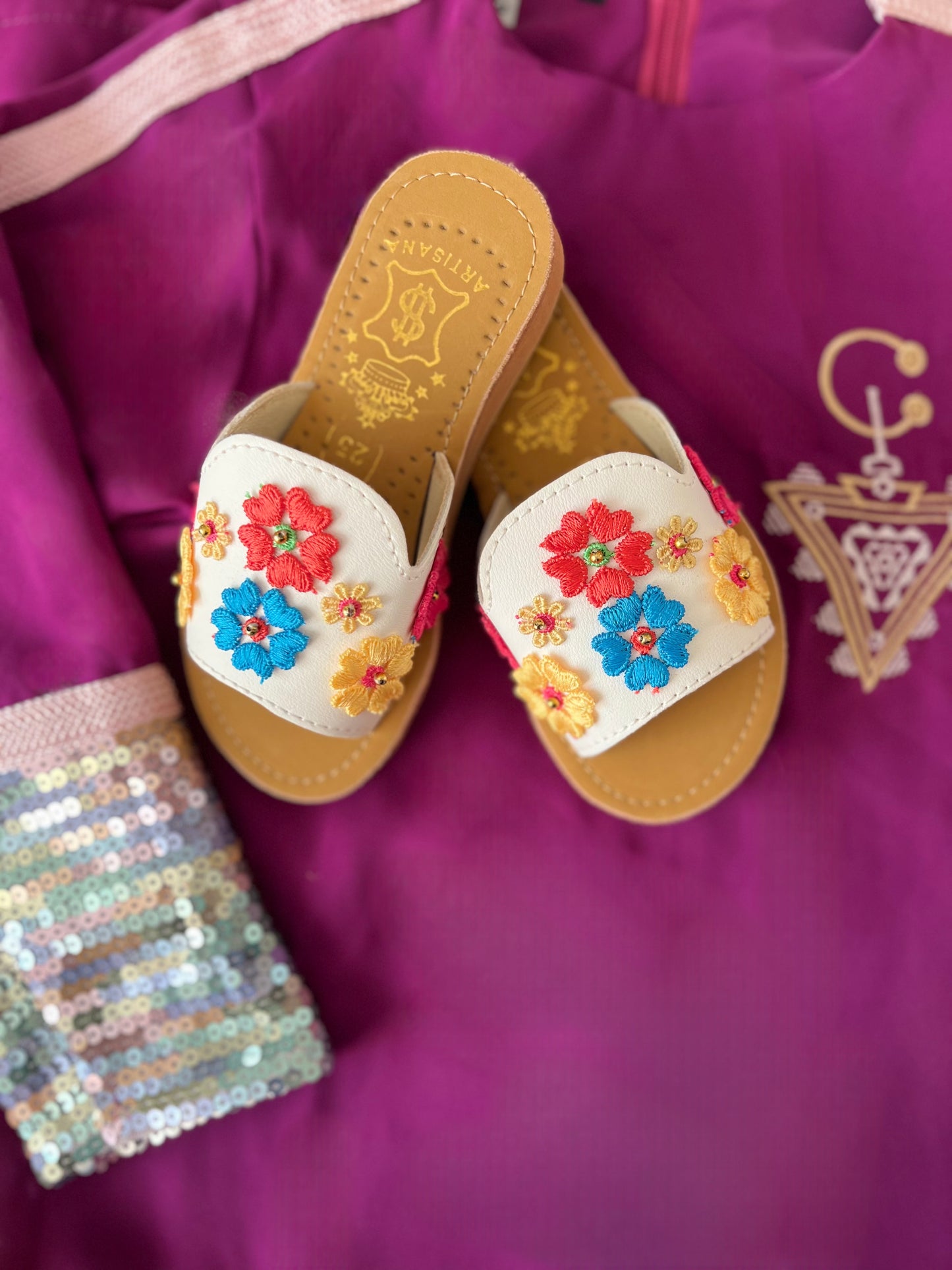 Sandales blanches pour filles